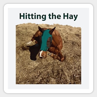 Hitting the Hay - Funny Horse Sticker